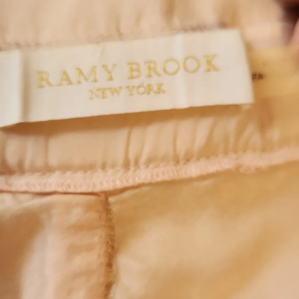 Ramy Brook Cream Silk Paperbag Shorts Sz 8